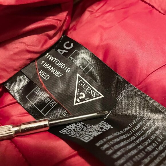 Guess Mens Bomber Jacket Red Size XL - Picture 9 of 16